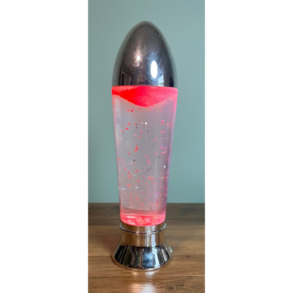 Nuo Bai Qi LED Tornado Glitter Lamp Color Changing Sensory Rocket Light Silver - Picture 2 of 3